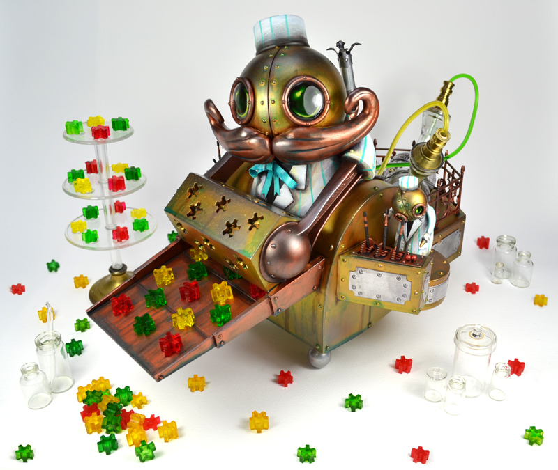 CandyFactoryLorez Candy machine factory Mechtorian sculpture by Doktor A.