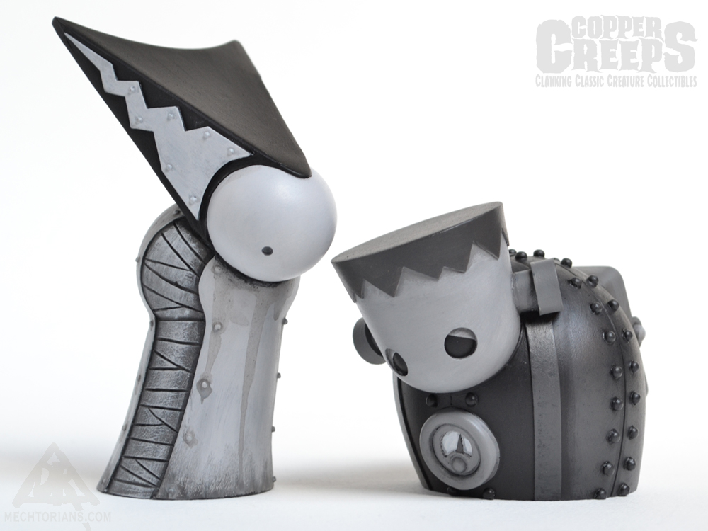 Copper Creeps Monster Robot figures by Doktor A. Mono Pair