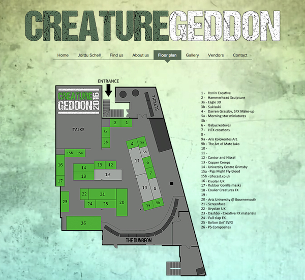 Creaturegeddon 2016 Floor Plan